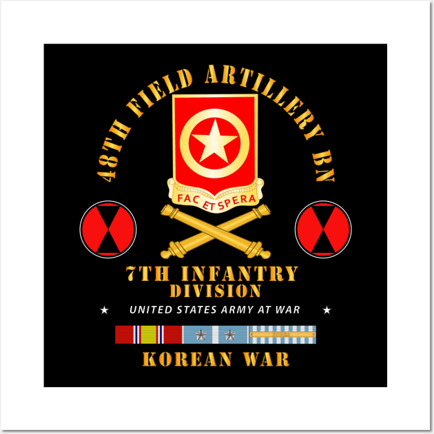 48th Field Artillery Bn- 7th Inf Div -  KOREA UN SVC Wall Art by twix123844